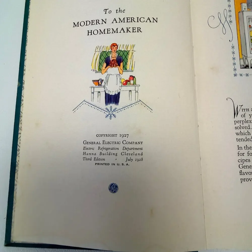 GE Refrigerator CookBook‎ 1927 Recipes and Menus General Electric